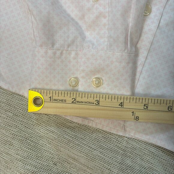 Banana Republic Mens White Pink Pattern Button Down Long Sleeve Shirt Sz Large - Picture 10 of 10